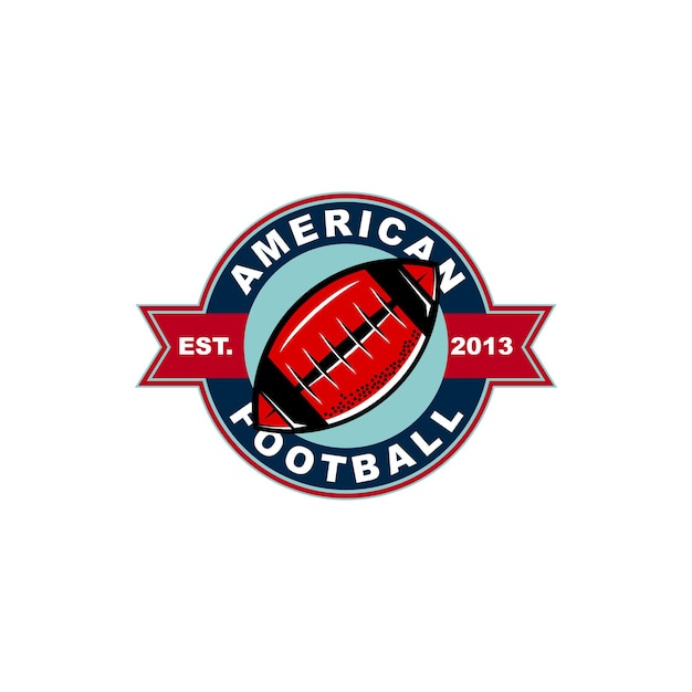 american football badge vector logo design