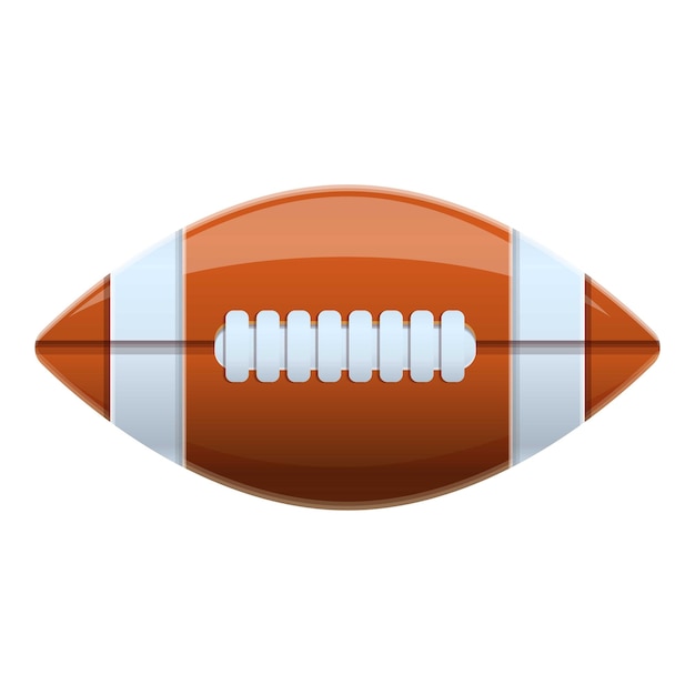 Vector american football ball icon cartoon of american football ball vector icon for web design isolated on white background