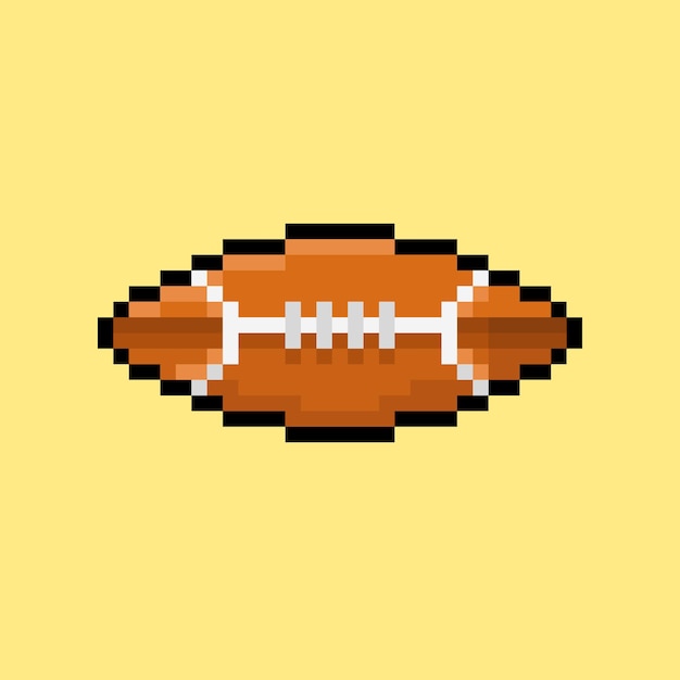 Vector american football ball with pixel