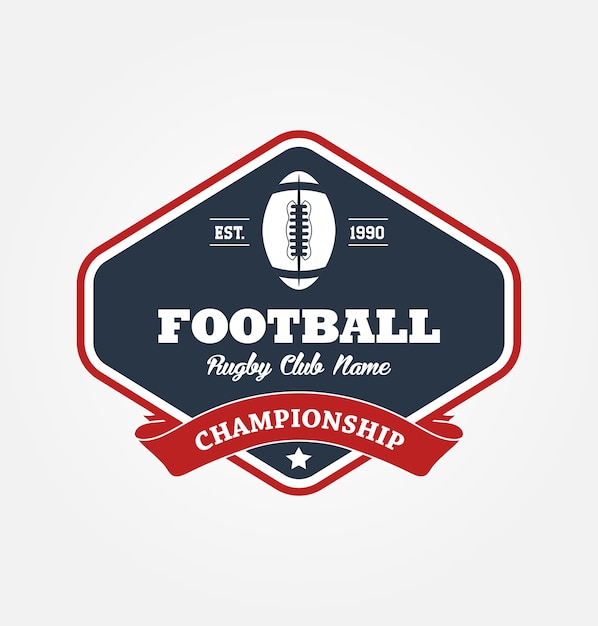 Vector american football championship logo sport design