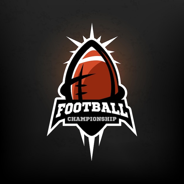 Vector american football championship logo