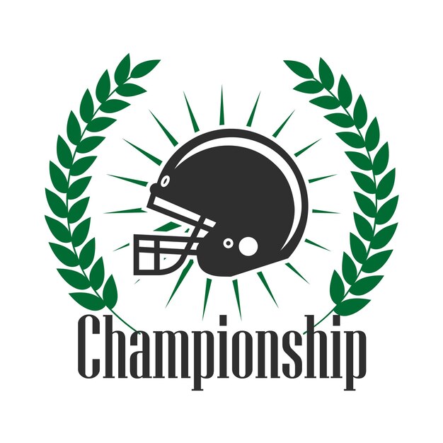 Design del distintivo retrò del campionato di football americano