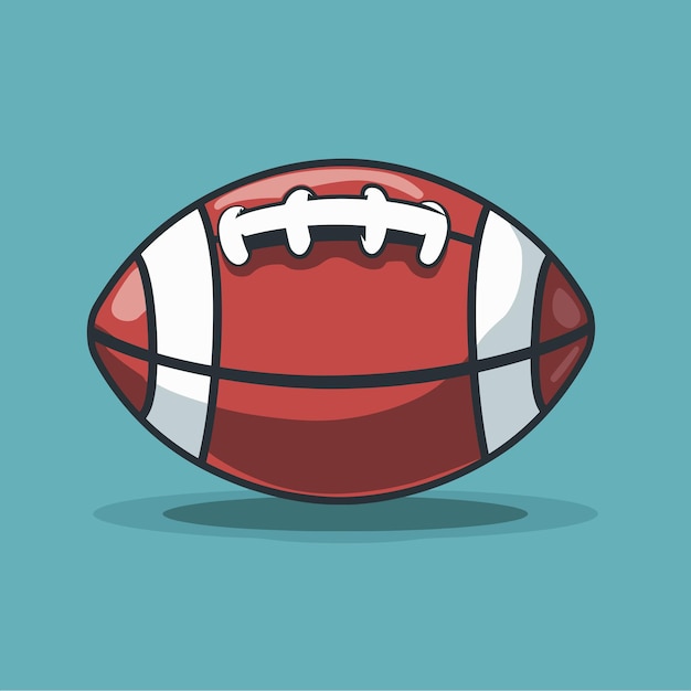 American football clip art vector icon illustration