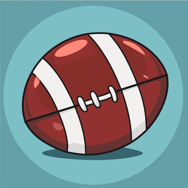 American football clip art vector icon illustration