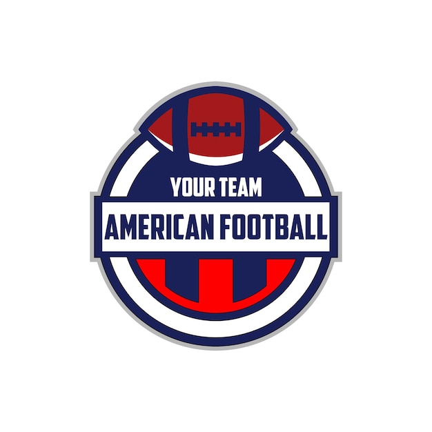 Vector american football club badge logo design