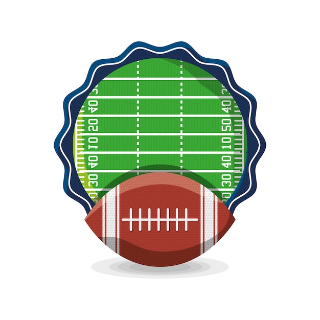 american football design with ball 