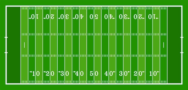 Vector american football field (amerikaans voetbalveld)