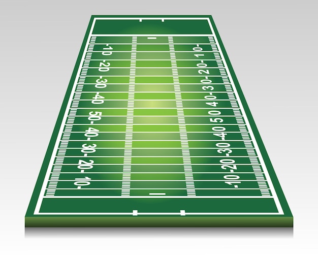 Поле американского футбола и тактика изолированы.