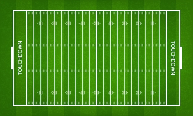 ベクトル アメリカンフットボールフィールド。