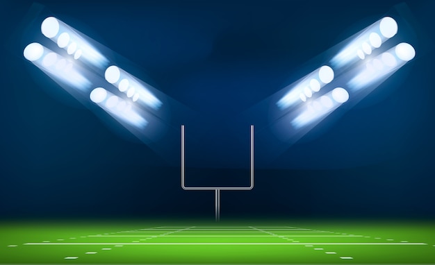 Vector american football gate concept , realistic style