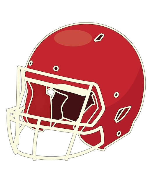 Vector american football helmet vector illustration