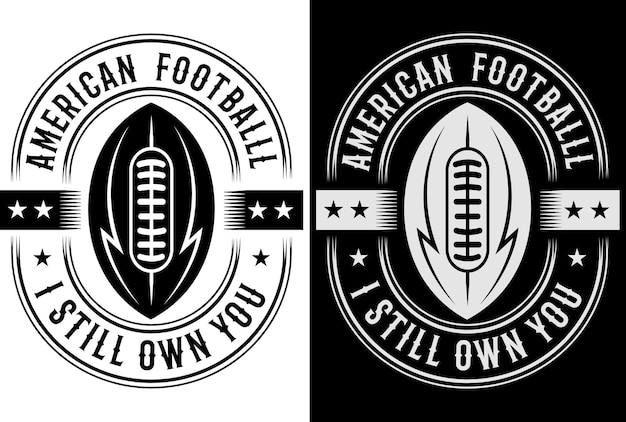 Il football americano ti possiedo ancora, la grafica della t-shirt del football americano e il design del merchandising