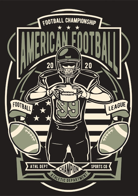 Vector american football illustration