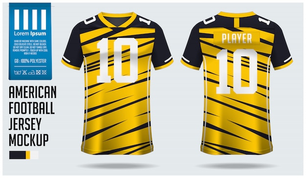 Maglia da football americano o modello di kit da calcio