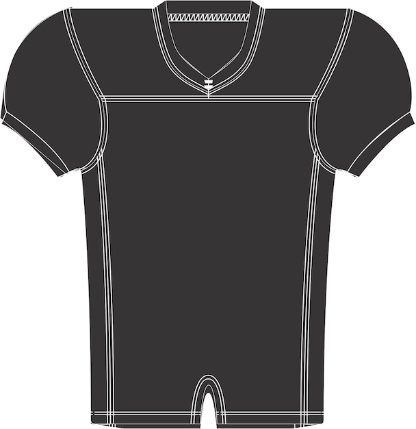 Vector american football jersey, t-shirt sport ontwerpsjabloon. uniform voor- en achteraanzicht