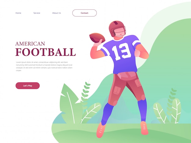 American Football Landing Page