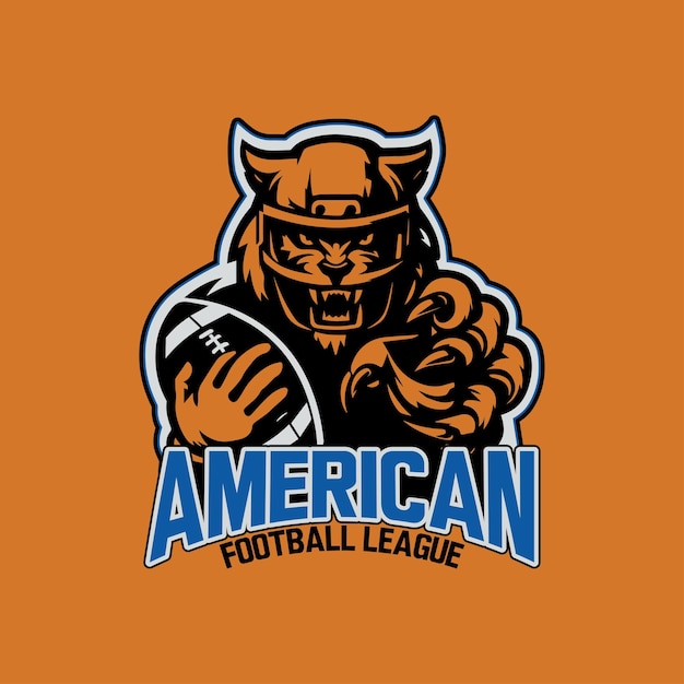 Vector american football league logo design