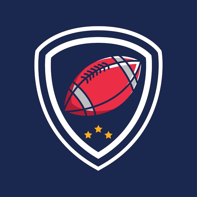 Logo football americano, logo sportivo americano