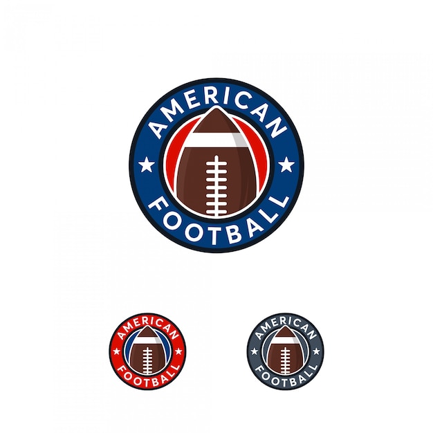 Vettore distintivo di logo di football americano