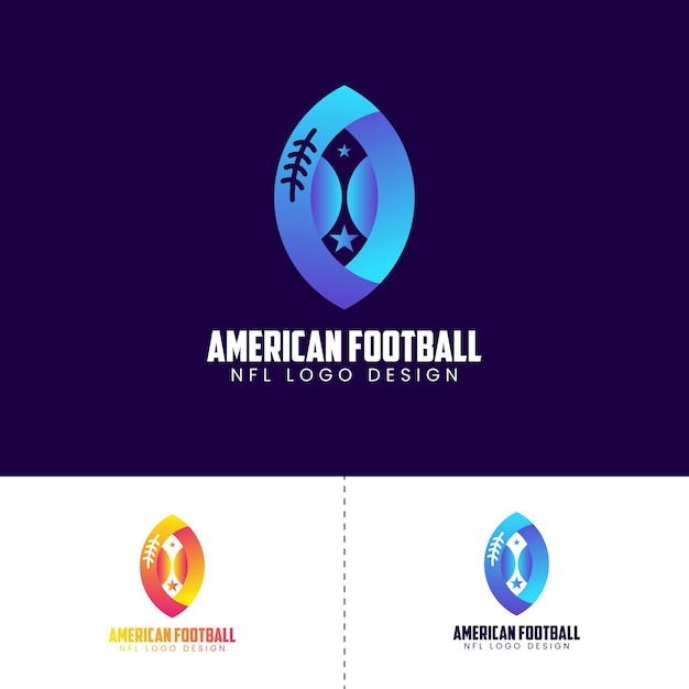 Vector american football logo design for a football game