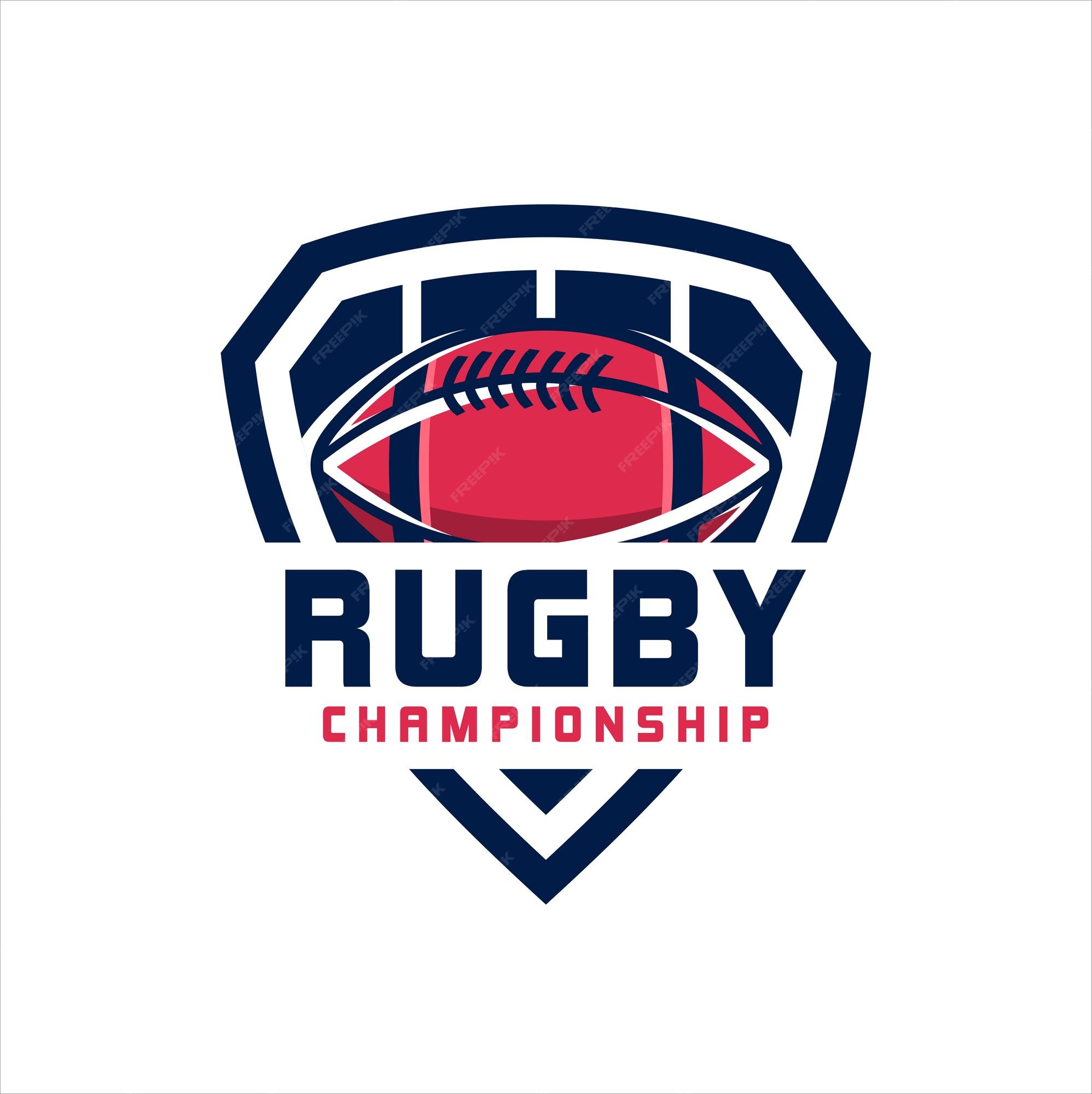 American football logo design. Rugby emblem championship template, club,  tournament, isolated on white background, emblem 23000029 Vector Art at  Vecteezy