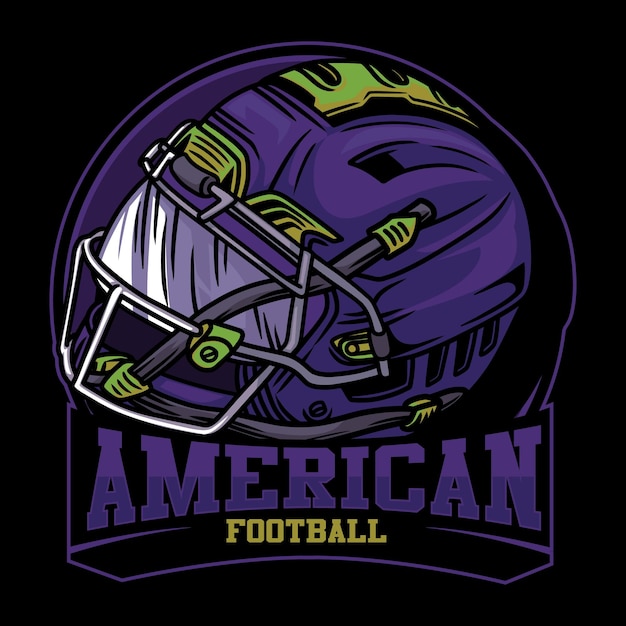 Vector american football logo mascot 03