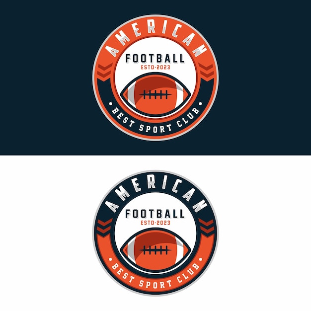 American football logo template vector illustration