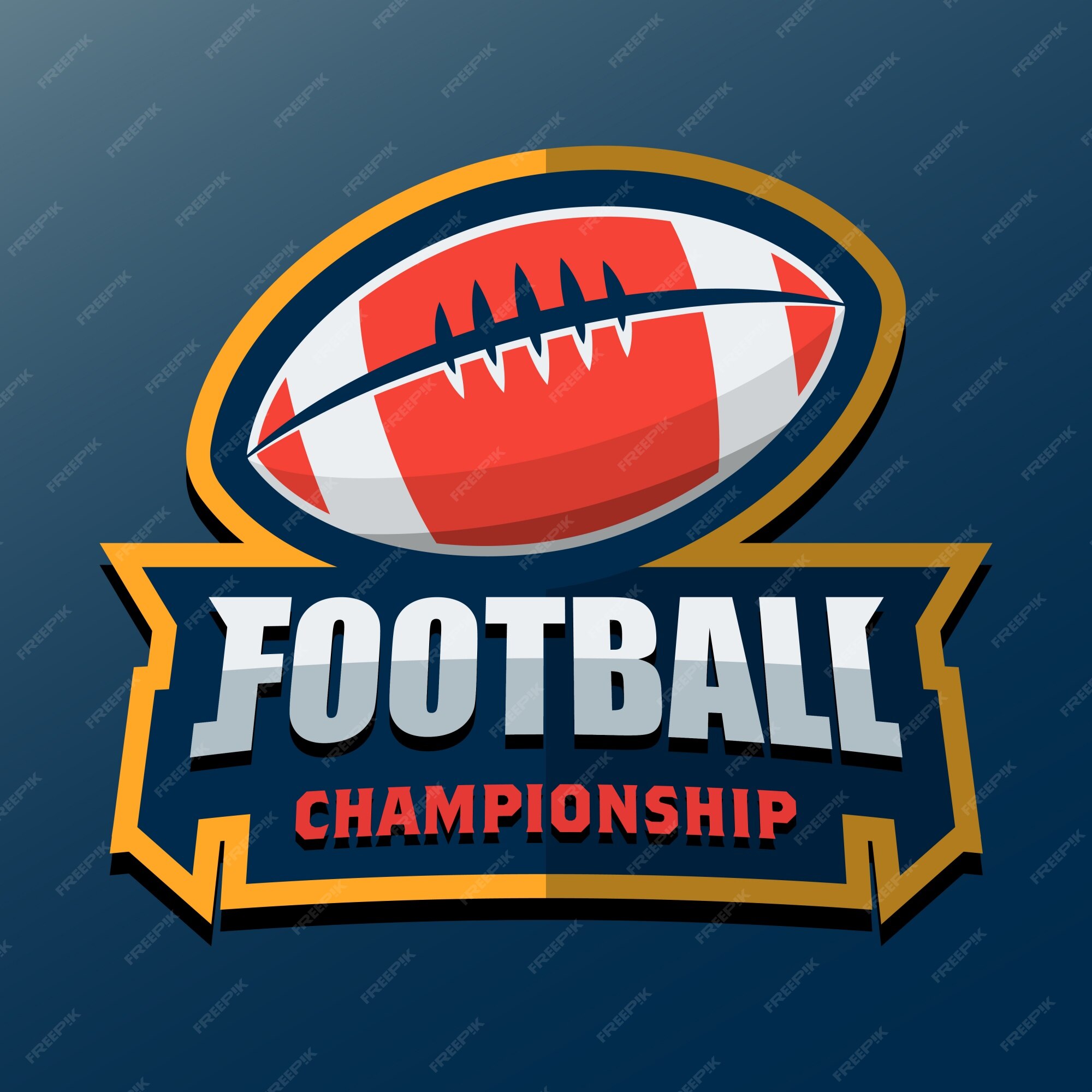 American Football Championship Logo Stock Illustration - Download Image Now  - American Football - Ball, American Football - Sport, American Football  League - iStock