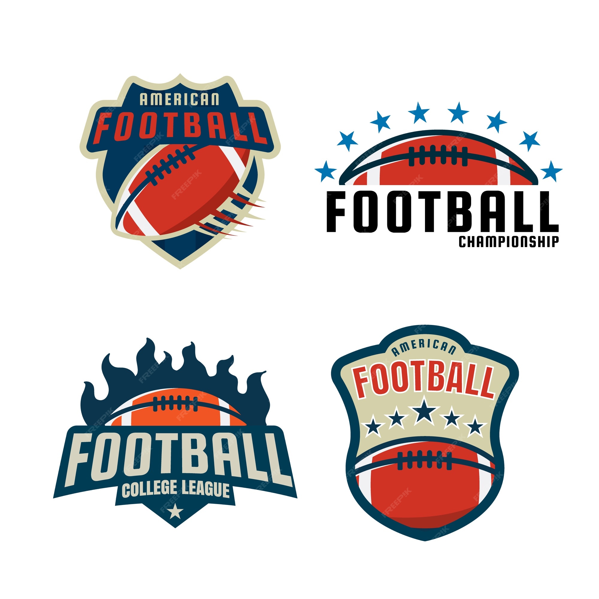 American Football Championship Logo Stock Illustration - Download Image Now  - American Football - Ball, American Football - Sport, American Football  League - iStock