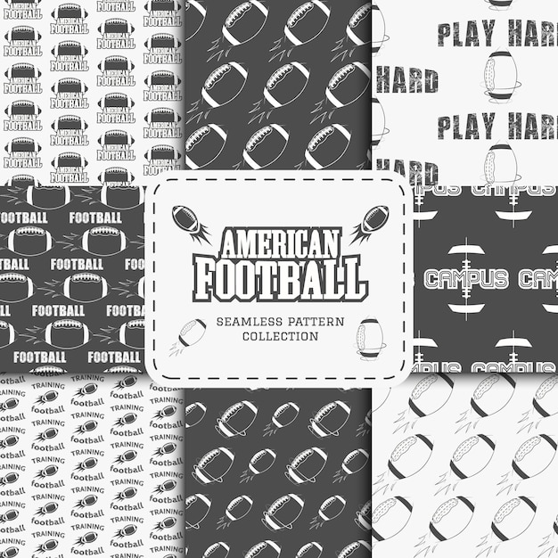 American football naadloze patroon collectie