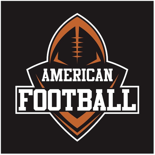 American football-ontwerptypografie klaar om premium vector af te drukken