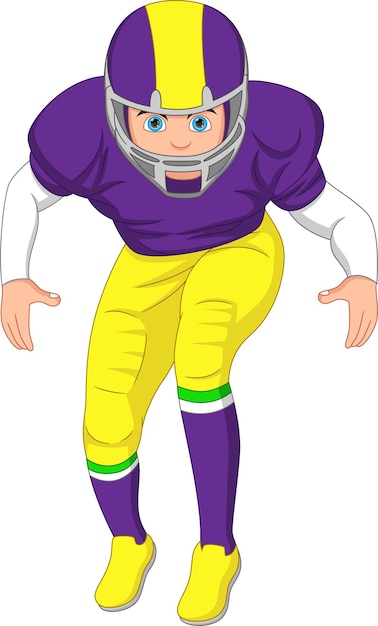 American football player cartoon