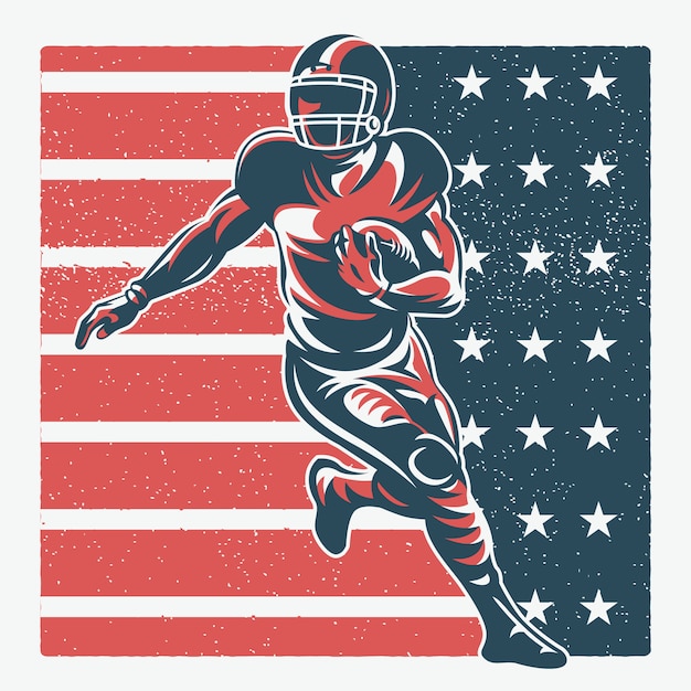 American football player illustration