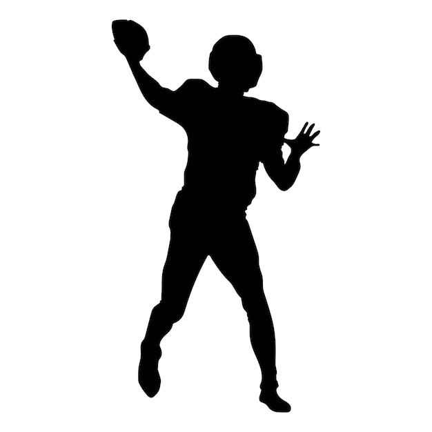 American football Player silhouette shape