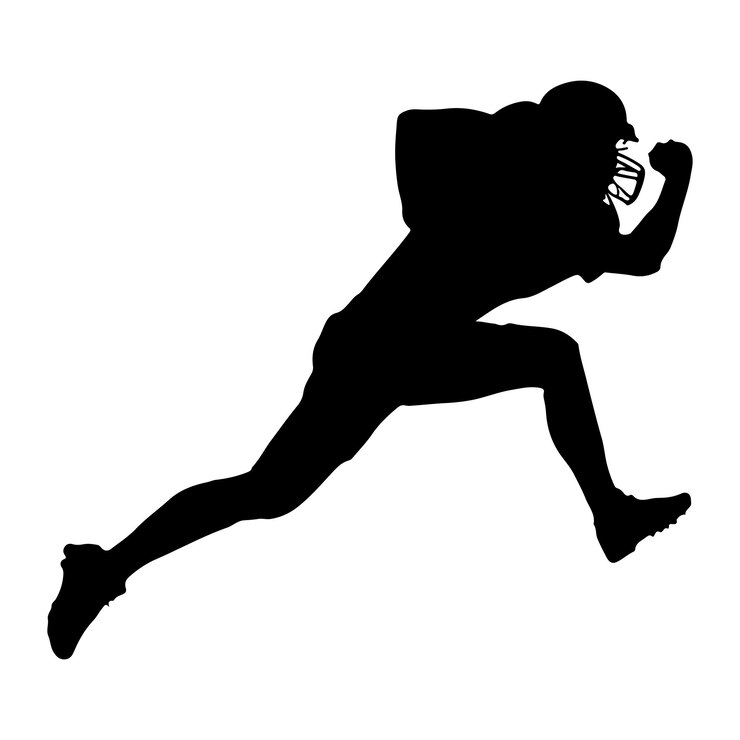 Vector american football player silhouette