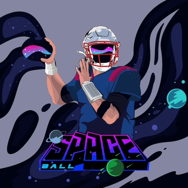 american football player with space