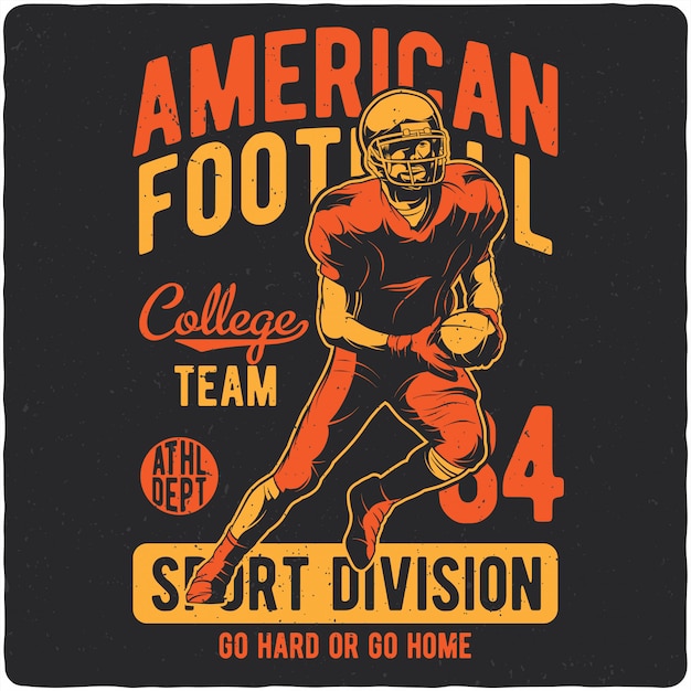 Vector american football player