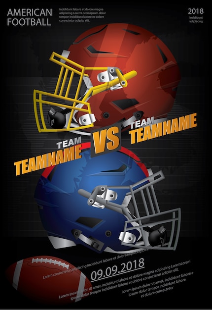 American football poster vector illustration