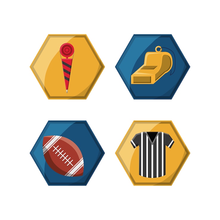 Vector american football related icons