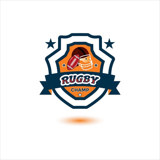 American football logo design. Rugby emblem championship template, club,  tournament, isolated on white background, emblem 23000029 Vector Art at  Vecteezy