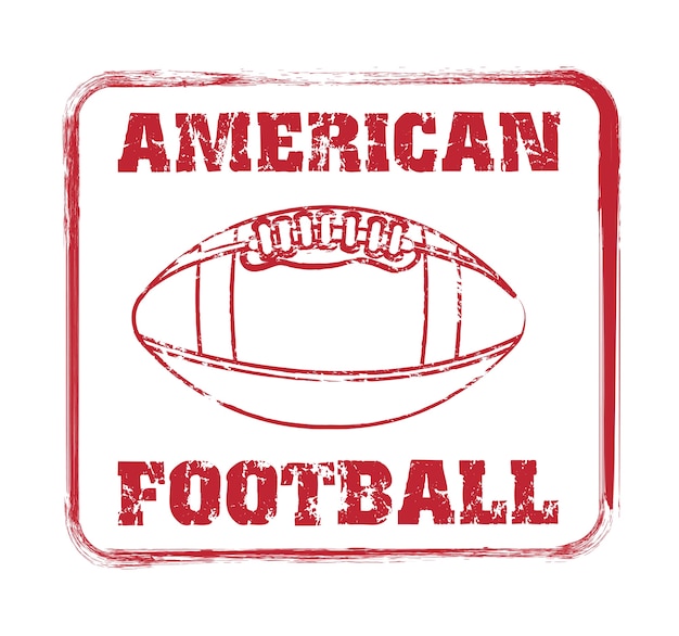 american football seal over white background vector illustration