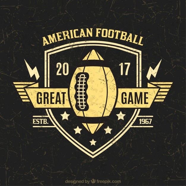 American football shield badge