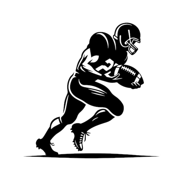 american football silhouette style illustration