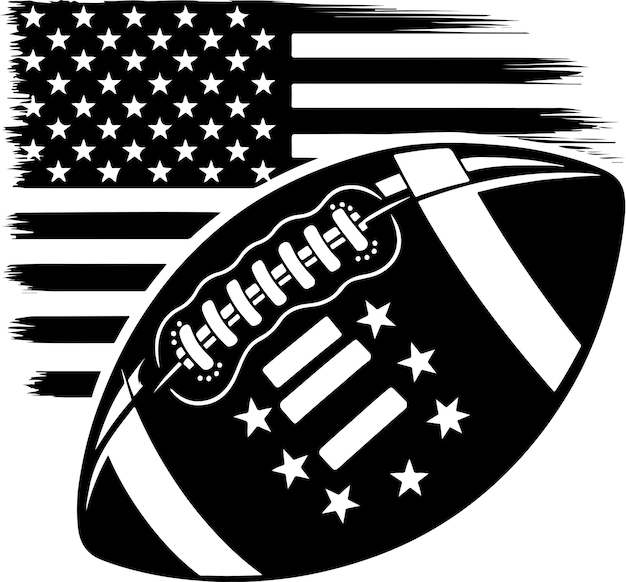 Vector american football silhouettes vector image rugby and american football balls vectr