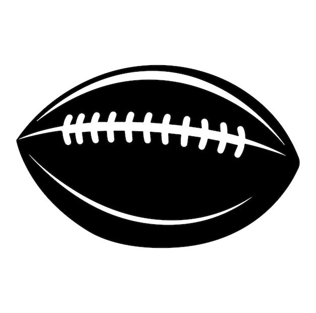 アメリカンフットボールのシルエット 白い背景のベクトルベクトルイラスト