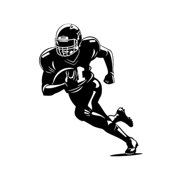 American football silhouettes Vector On White Background Vector illustration