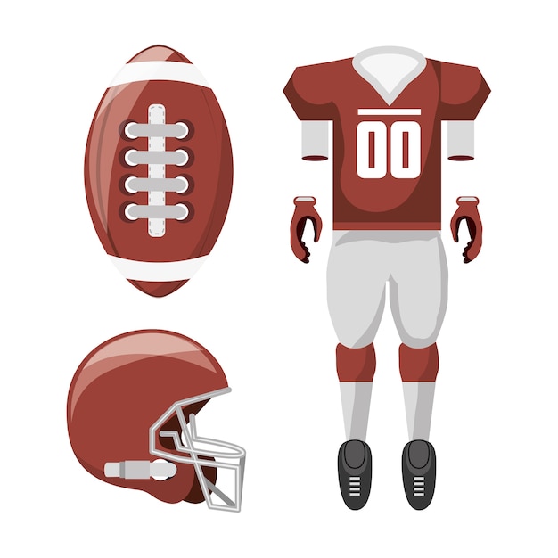 Vector american football sport game to competition