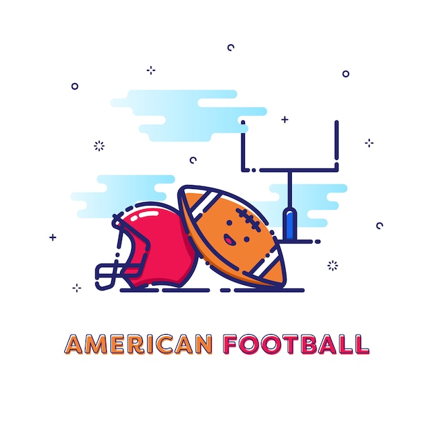 American football sport-illustraties