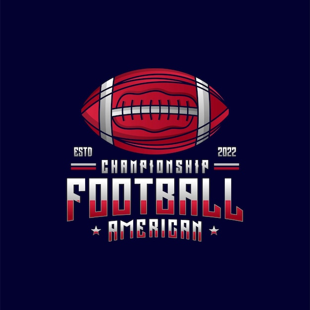 Vector american football sport logo design vector illustration