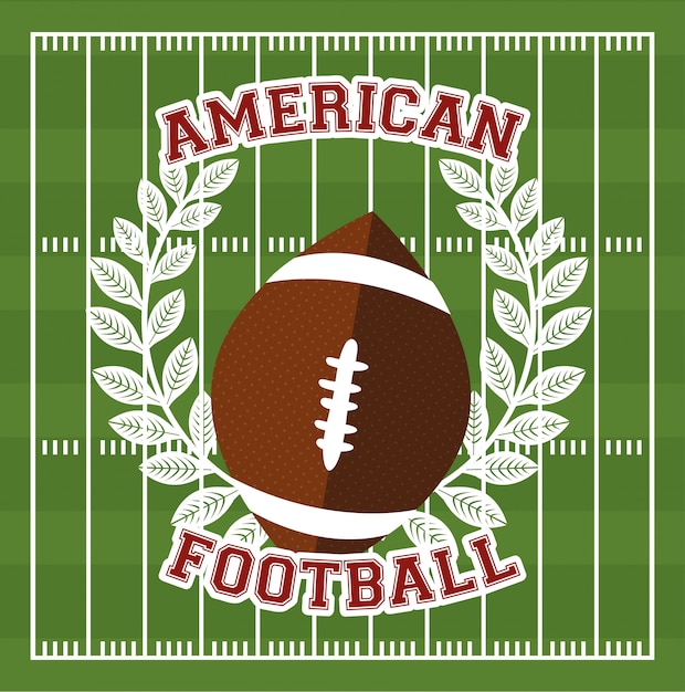 バルーンイラストアメリカンフットボールスポーツポスター